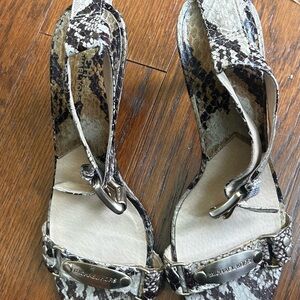 Michael Kors ankle strap snake